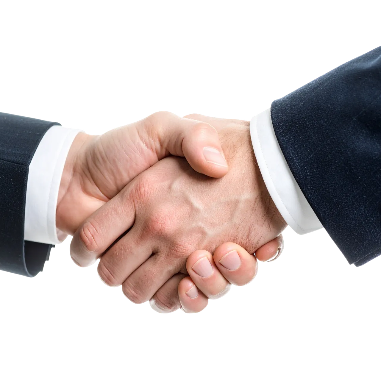 A handshake representing the trust and credibility central to Dagliyan's view of change management